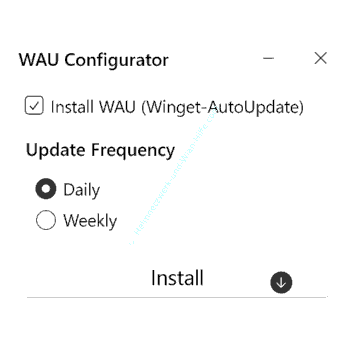 WAU Winget auto update tägliche oder wöchentlich für autoupdates auswählen
