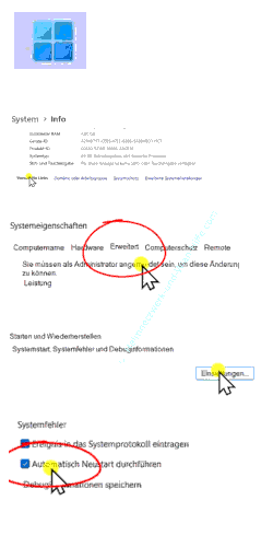 Weg zum Deaktivieren des Windows 11 Computerneustarts bei Auftreten eines Bluescreens