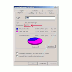 Computer Tutorial: Welches Dateisystem ist auf dem Laufwerk, der Festplatte installiert? NTFS formatiertes Laufwerk