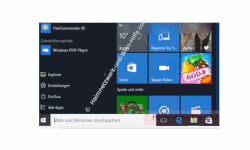 Windows 10 – Das Startmenü, Cortana und Virtuelle Desktops – Ansicht des Startmenüs