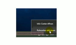 Das Windows 10 Info-Center – Option Ruhezeiten aktivieren