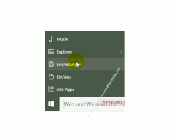Das Windows 10 Info-Center – Menüpunkt Einstellungen im Startmenü