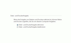 Windows Tutorials und Anleitungen: Windows 7 Berechtigungen konfigurieren - Freigabeeinstellung Option Datei- und Druckerfreigabe
