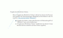 Windows Tutorials und Anleitungen: Windows 7 Berechtigungen konfigurieren - Freigabeeinstellung Option Freigabe des öffentlichen Ordners