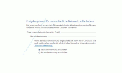 Windows Tutorials und Anleitungen: Windows 7 Berechtigungen konfigurieren - Freigabeeinstellung Option Netzwerkerkennungen