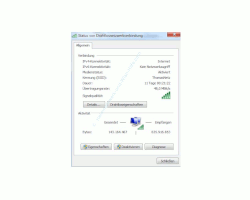 Netzwerk Tutorials und Anleitungen: IP-Adresse anzeigen lassen - Statusfenster der Netzwerkverbindung