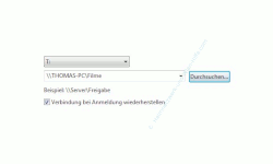 Netzwerk Tutorial: Windows 7 Netzlaufwerke dauerhaft zuordnen - Option Bei Anmeldung wiederherstellen