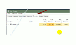 Übersicht über die Funktionen des neuen Windows 10 Task-Managers – Register Benutzern