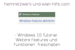 Weitere Features und Funktionen von Windows 10 freischalten