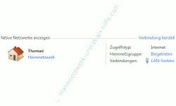 Heimnetzwerk Anleitungen: Die Windows-Heimnetzgruppe im eigenen Computernetzwerk nutzen - Windows 7 - Aktiviertes Netzwerk anzeigen