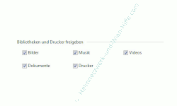 Heimnetzwerk Anleitungen: Die Windows-Heimnetzgruppe im eigenen Computernetzwerk nutzen - Windows 7 Freigaben beim Eintritt in eine Heimnetzgruppe festlegen