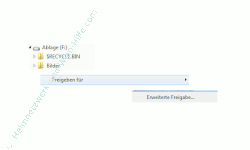 Heimnetzwerk Anleitungen: Die Windows-Heimnetzgruppe im eigenen Computernetzwerk nutzen - Windows 7 Ordner über das Kontextmenü freigeben