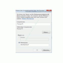 Heimnetzwerk Anleitungen: Arbeitsgruppen in Windows 7 Netzwerken - Arbeitsgruppe umbenennen