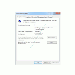 Heimnetzwerk Anleitungen: Arbeitsgruppen in Windows 7 Netzwerken - Systemeigenschaften Register Computername