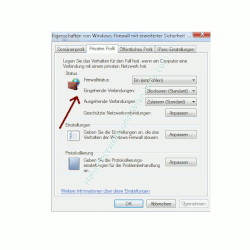 Heimnetzwerk Tutorials: Wichtige Sicherheitskonfigurationen in deinem Computer-Heimnetzwerk - Windows 7 Firewall Netzwerkprofileinstellungen anpassen