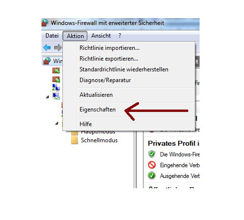 Heimnetzwerk Tutorials: Wichtige Sicherheitskonfigurationen in deinem Computer-Heimnetzwerk - Windows 7 Firewall Netzwerkprofileinstellungen aufrufen