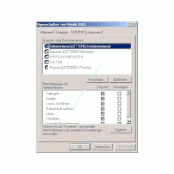 Windows Berechtigung - Zugriffsrechte auf Dateien und Ordner vergeben - Fenster Berechtigungsvergabe