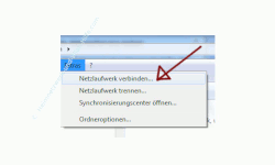 Windows Explorer Befehl Netzlaufwerk verbinden aufrufen