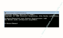 Windows Tutorials: Benutzerkonto mit Systembefehl net user anlegen - Windows 7 Kommandozeile Net User Neues Benutzerkonto erstellen
