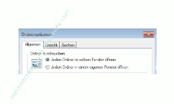 Windows Anleitungen und Tutorials: Windows 7 Ordner in einem eigenen Fenster öffnen - Windows 7 Ordneroptionen - Jeden Ordner im selben Fenster öffnen