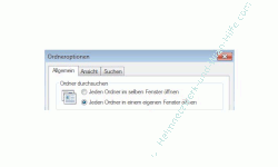 Windows Anleitungen und Tutorials: Windows 7 Ordner in einem eigenen Fenster öffnen - Windows 7 Ordneroptionen - Jeden Ordner in einem eigenen Fenster öffnen