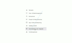 Windows 10 Tutorial - Mit dem Antivirenprogramm Windows Defender ein sicheres System konfigurieren! - Windows Sicherheit Menü Geräteleistung und -integrität 