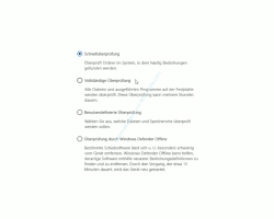 Windows 10 Tutorial - Mit dem Antivirenprogramm Windows Defender ein sicheres System konfigurieren! - Windows Sicherheit Optionen für die Art des Scannens nach Viren und anderen Bedrohungen 