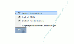 Windows Anleitungen: Die Windows 7 Sprachenleiste wieder aktivieren - Windows 7 Systemsteuerung - Aktivierte Sprachenleiste