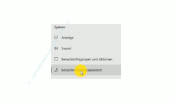 Windows 10  Tutorial - Die Anzeige von Benachrichtigungen im Infocenter anpassen! - Den Benachrichtigungsassistenten über den Menüpunkt Benachrichtigungsassistent aufrufen 