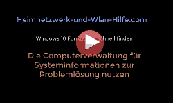Die Computerverwaltung für Windows 10 Systeminformationen zur Problemlösung nutzen - Youtube Video Windows 10 Tutorial