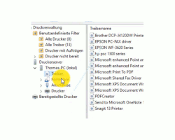 Druckverwaltung Windows 10 – Übersicht aller installierter Druckertreiber
