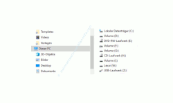 Windows 10 Tutorial - Datenträger, Partitionen, CD- und DVD-Laufwerke verstecken, um den Zugriff auf diese zu verhindern! - Windows Explorer – Abschnitt Dieser PC 