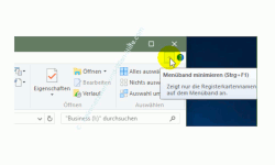 Die neuen Funktionen des neuen Windows 10 Explorers – Option Menüband minimieren