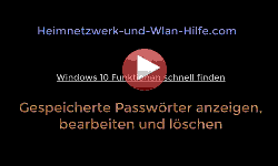 Von Windows 10 gespeicherte Passwörter anzeigen, bearbeiten und löschen - Youtube Video Windows 10 Tutorial