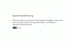 Windows 10 Tutorial - Nicht notwendige Dateien mit einer integrierten Funktion automatisch löschen! - Konfigurationsbereich Speicheroptimierung 