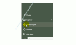 Windows 10 Startmenü-Bereich Meistverwendete Programme konfigurieren – Das Menü Einstellungen aufrufen