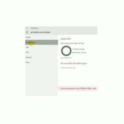 Windows 10 - Die neuen Netzwerkkonfigurationsmenüs – Netzwerk und Internet, Menü Datennutzung