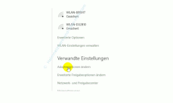 Windows 10 - Die neuen Netzwerkkonfigurationsmenüs – Wlan-Option: Adapteroptionen ändern