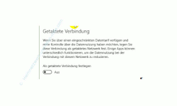 Windows 10 - Die neuen Netzwerkkonfigurationsmenüs – Wlan-Option: Getaktete Verbindung