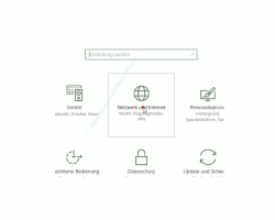 Windows 10 – Netzwerkverkehr und Datenvolumenverbrauch von Apps herausfinden – Das Menü Netzwerk und Internet im Einstellungen Fenster