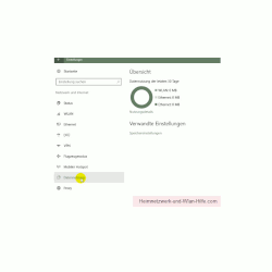 Windows 10 – Netzwerkverkehr und Datenvolumenverbrauch von Apps herausfinden – Das Untermenü Datennutzung im Menü Netzwerk und Internet