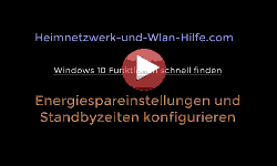 Windows 10 Energiespareinstellungen und Standby-Zeiten konfigurieren - Youtube Video Windows 10 Tutorial