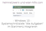Windows 10 - Systemschnittstelle Alle Aufgaben im Startmenü integrieren