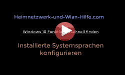 Installierte Windows 10 Systemsprachen anpassen und Spracheinstellungen konfigurieren - Youtube Video Windows 10 Tutorial