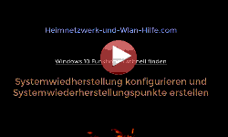 Windows 10 Systemwiederherstellung konfigurieren und Systemwiederherstellungspunkte erstellen - Youtube Video Windows 10 Tutorial