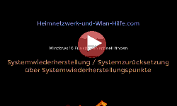 Windows 10 Systemwiederherstellung / Systemzurücksetzung über Systemwiederherstellungspunkte - Youtube Video Windows 10 Tutorial