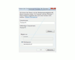 Heimnetzwerk Tutorials: Arbeitsgruppen in Netzwerken - Systemsteuerung - System - Computereinstellungen ändern - Register Computername - Arbeitsgruppe umbenennen