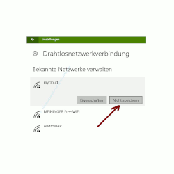 Probleme im Wlan-Netzwerk erkennen und beheben – Drahtlosnetzwerk verwalten, Button Nicht speichern