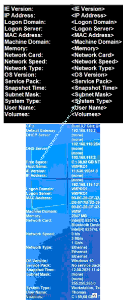 Bginfo Tutorial: Alle verfügbare und konfigurierbare Standardinformationen