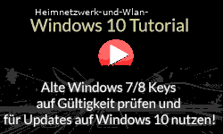 Alte Windows XP / 7 / 8 Keys auf Gültigkeit prüfen und für Updates auf Windows 10 nutzen! - Youtube Video Windows 10 Tutorial